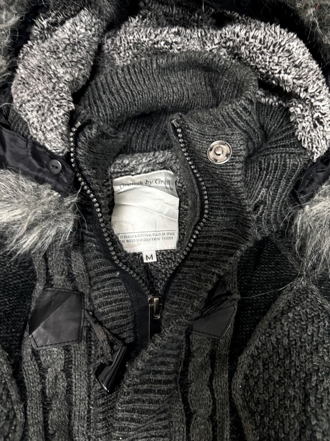 “Growth by Grail” Y2K Mood Fur Knit Zip  상품이미지7