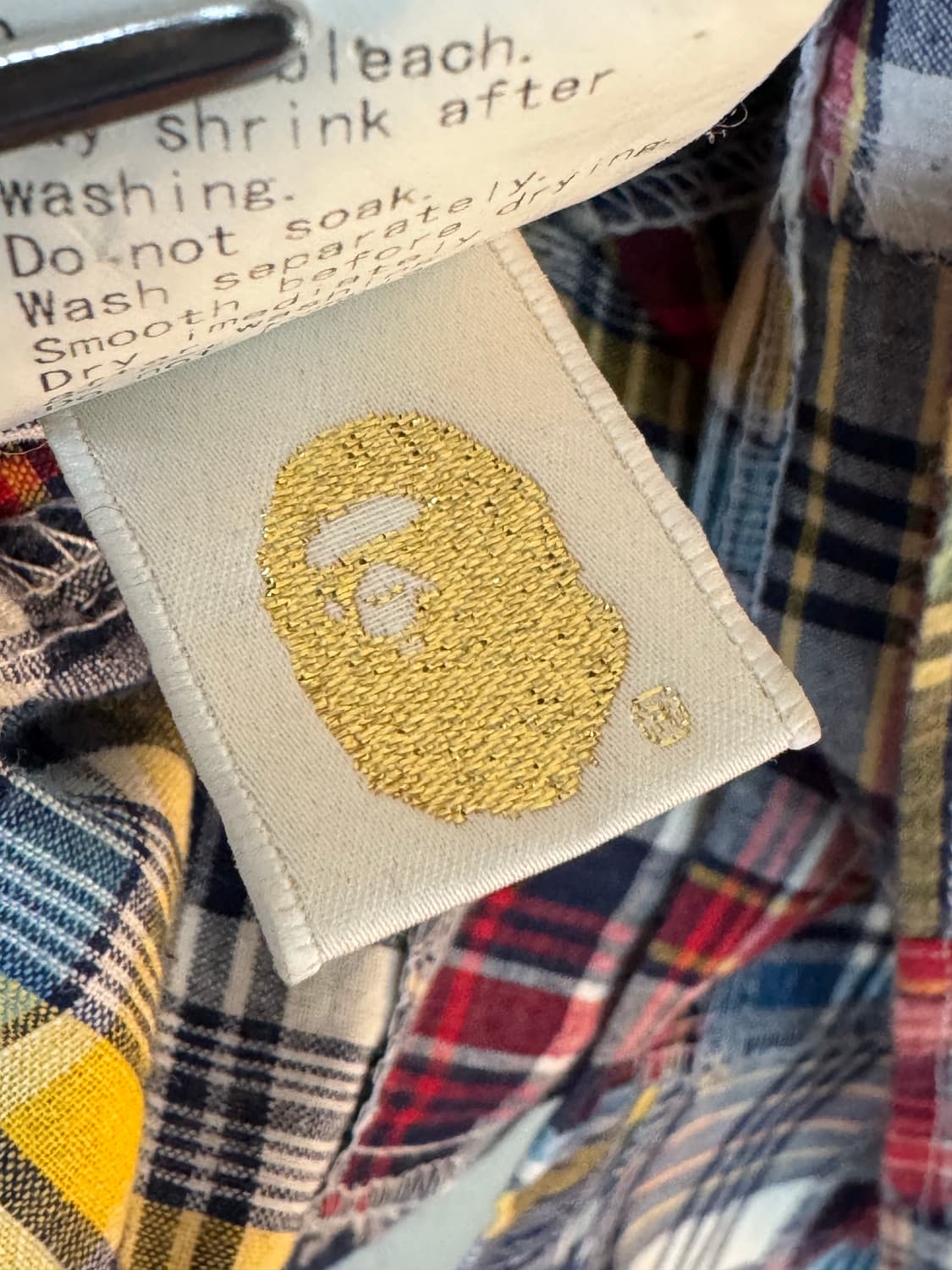 [M]베이프 패치워크 반팔 셔츠 상품이미지6