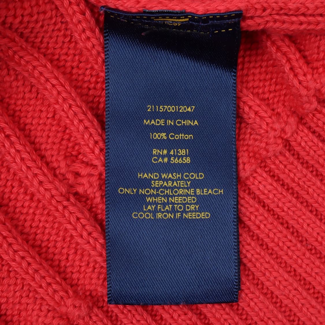 폴로 랄프로렌 코랄 오렌지 케이블 니트 상품이미지9