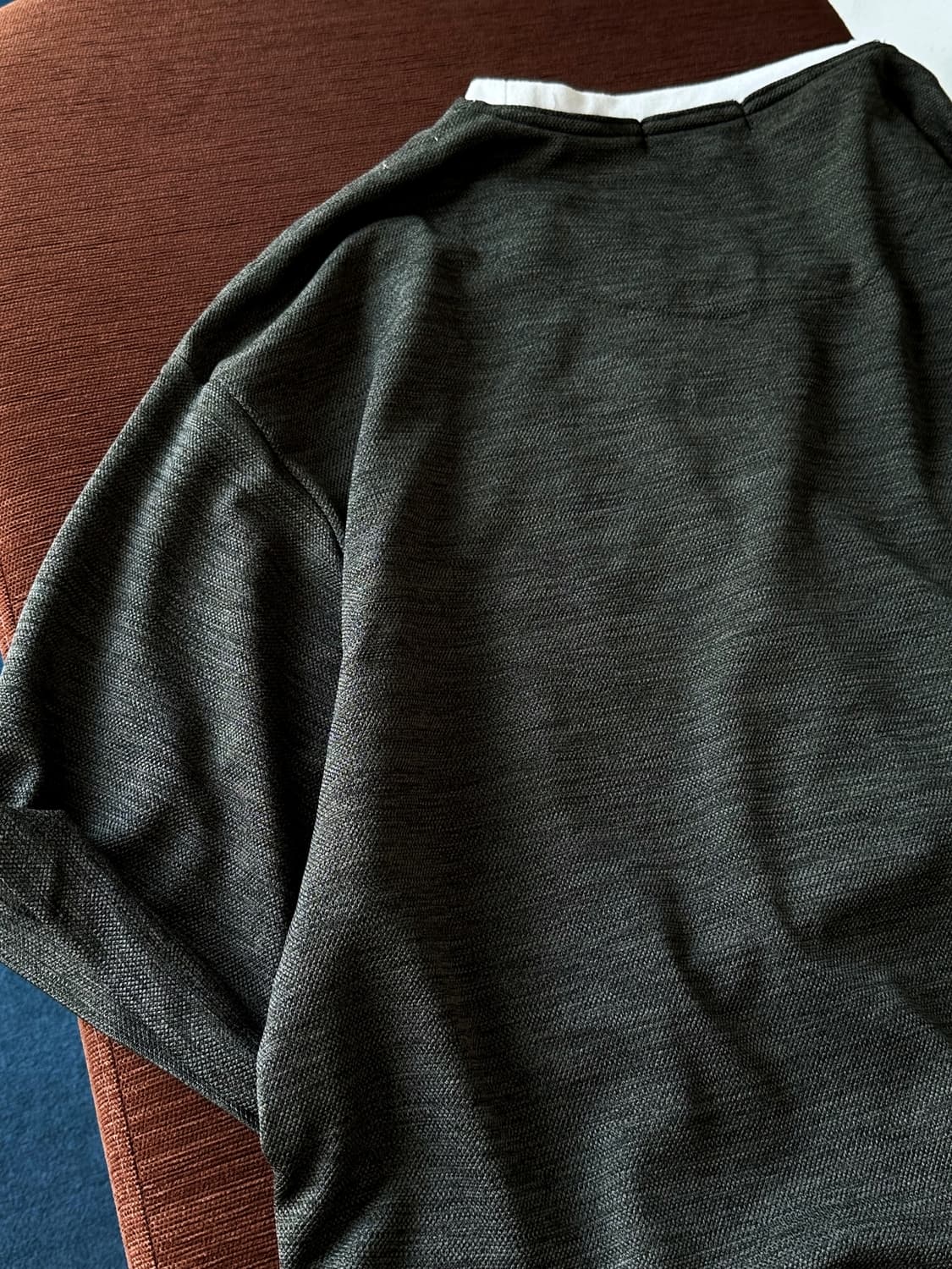 Fake layered neck H/S top 상품이미지5