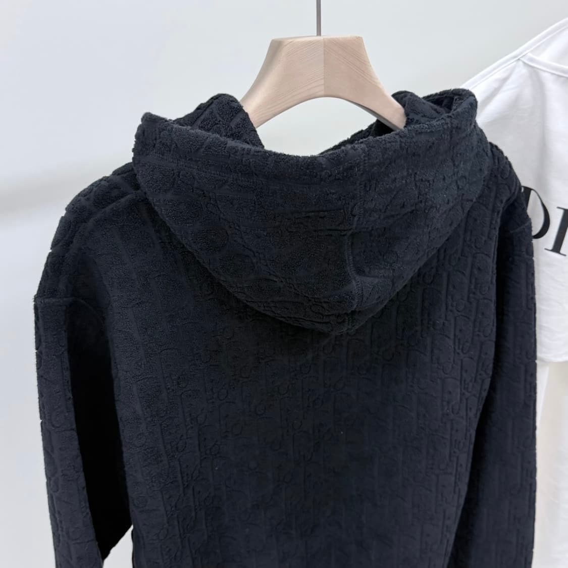 [S+급/3XL] 25SS 디올 오블리크 코튼 테리 후드티 블랙 상품이미지5