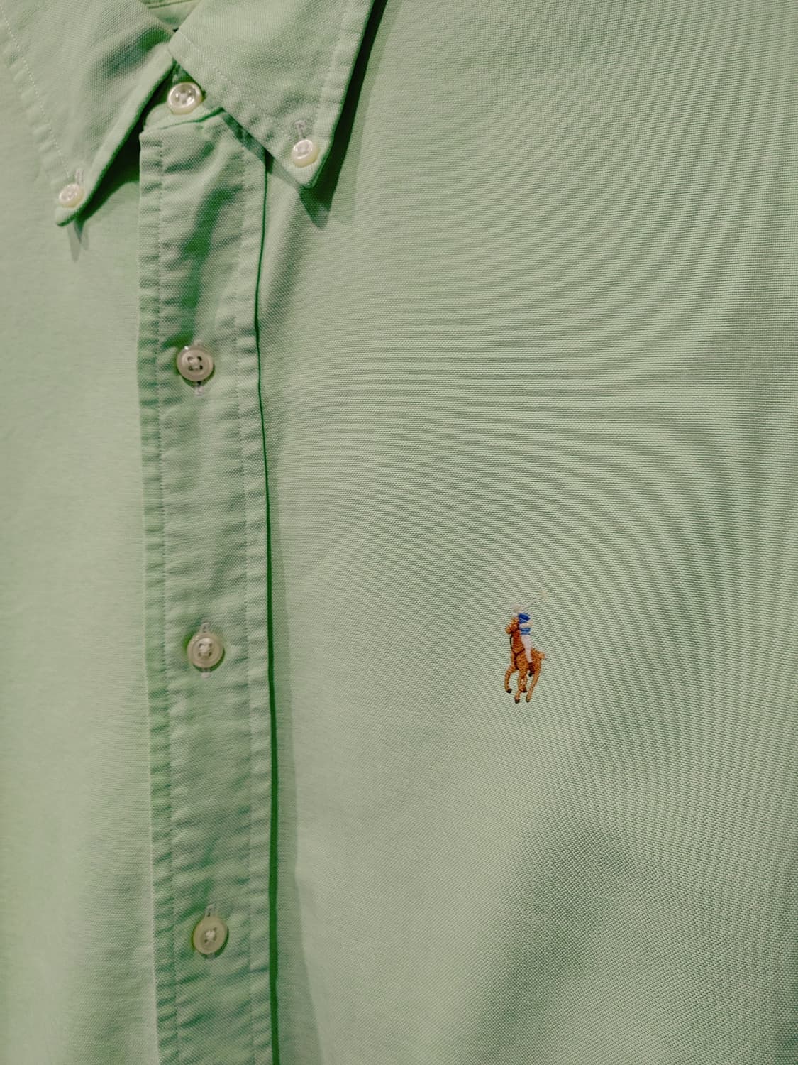 무배) 폴로 랄프로렌 로고 솔리드 반팔셔츠 - M 상품이미지2