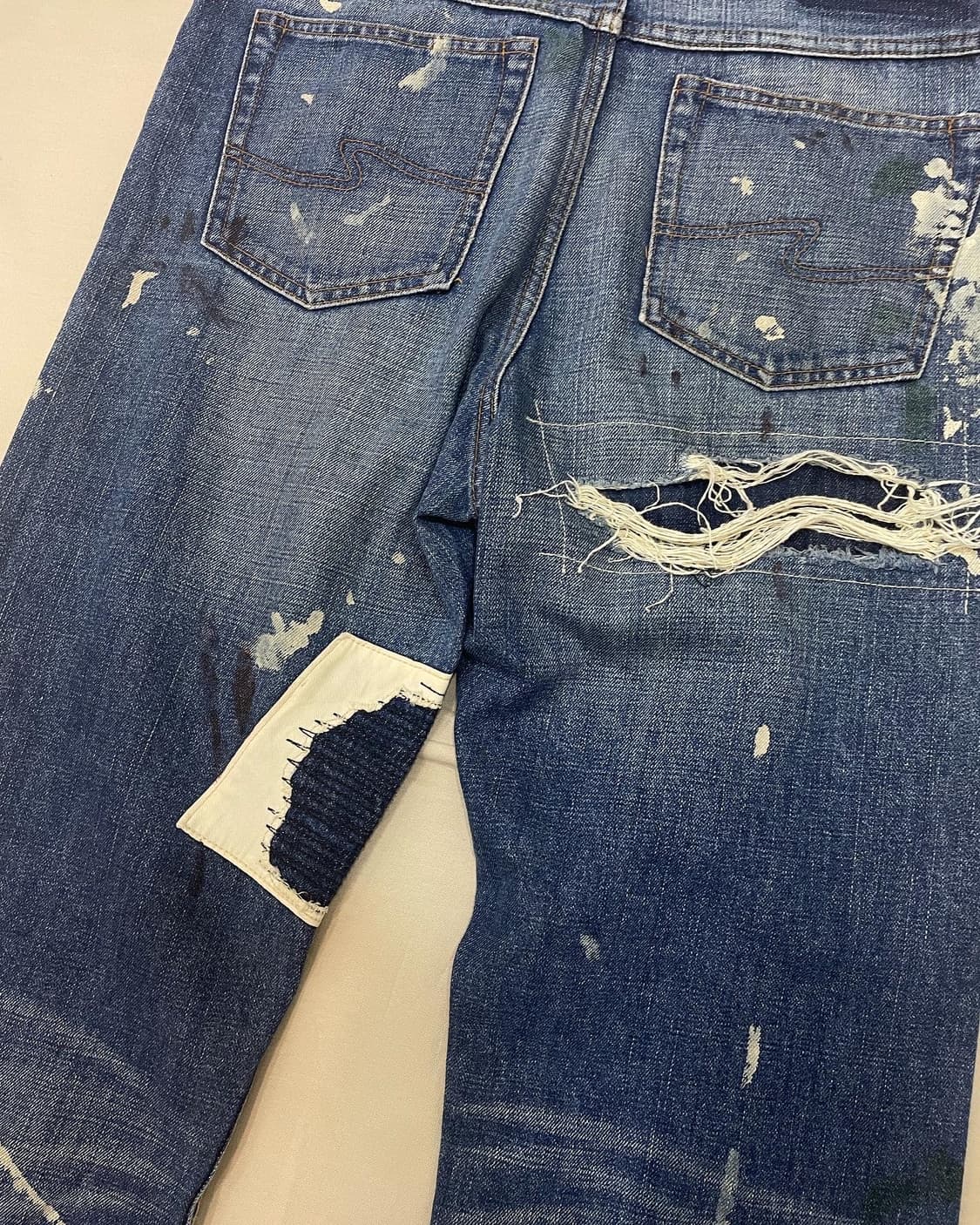 Bonds & Peace 빈티지 패치워크 데님 팬츠 상품이미지5