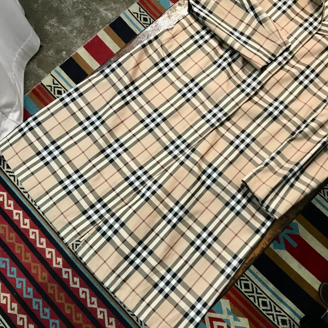 버버리 베이지 노바체크 싱글버튼 레인코트 여성 55 66 사이즈 상품이미지3