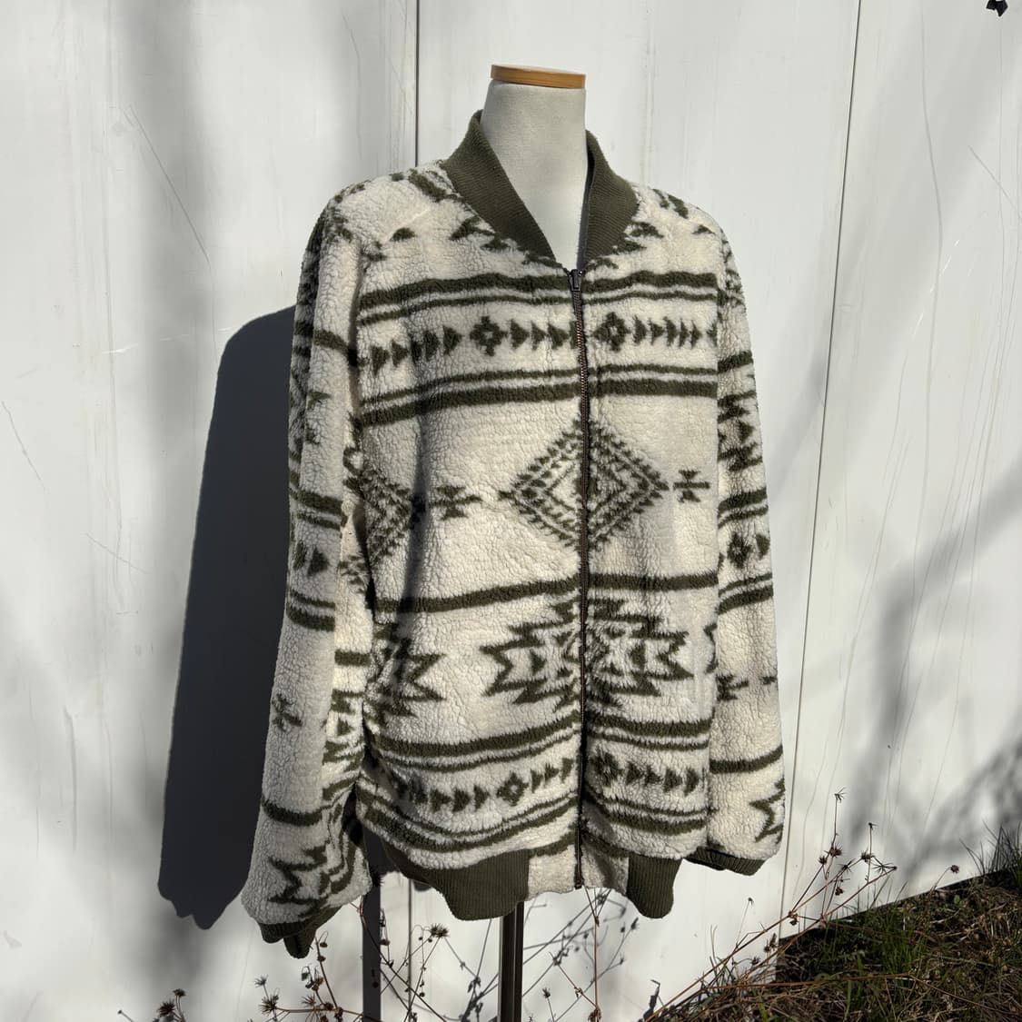 로데오크라운즈 노르딕 패턴 리버시블 보아 후리스 항공점퍼 상품이미지2