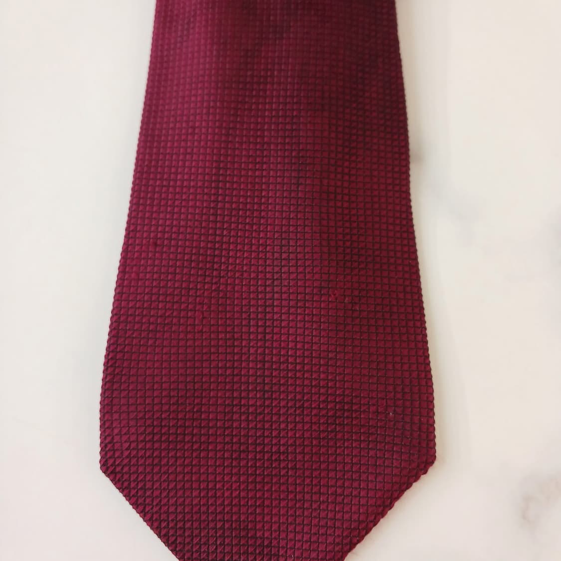 버버리 실크 버건디 텍스처 넥타이 9.5cm B등급 A19056
 상품이미지7