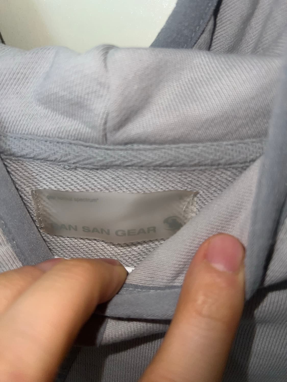 산산기어 테이프트 후드 그레이 23 s/s 2사이즈 상품이미지4