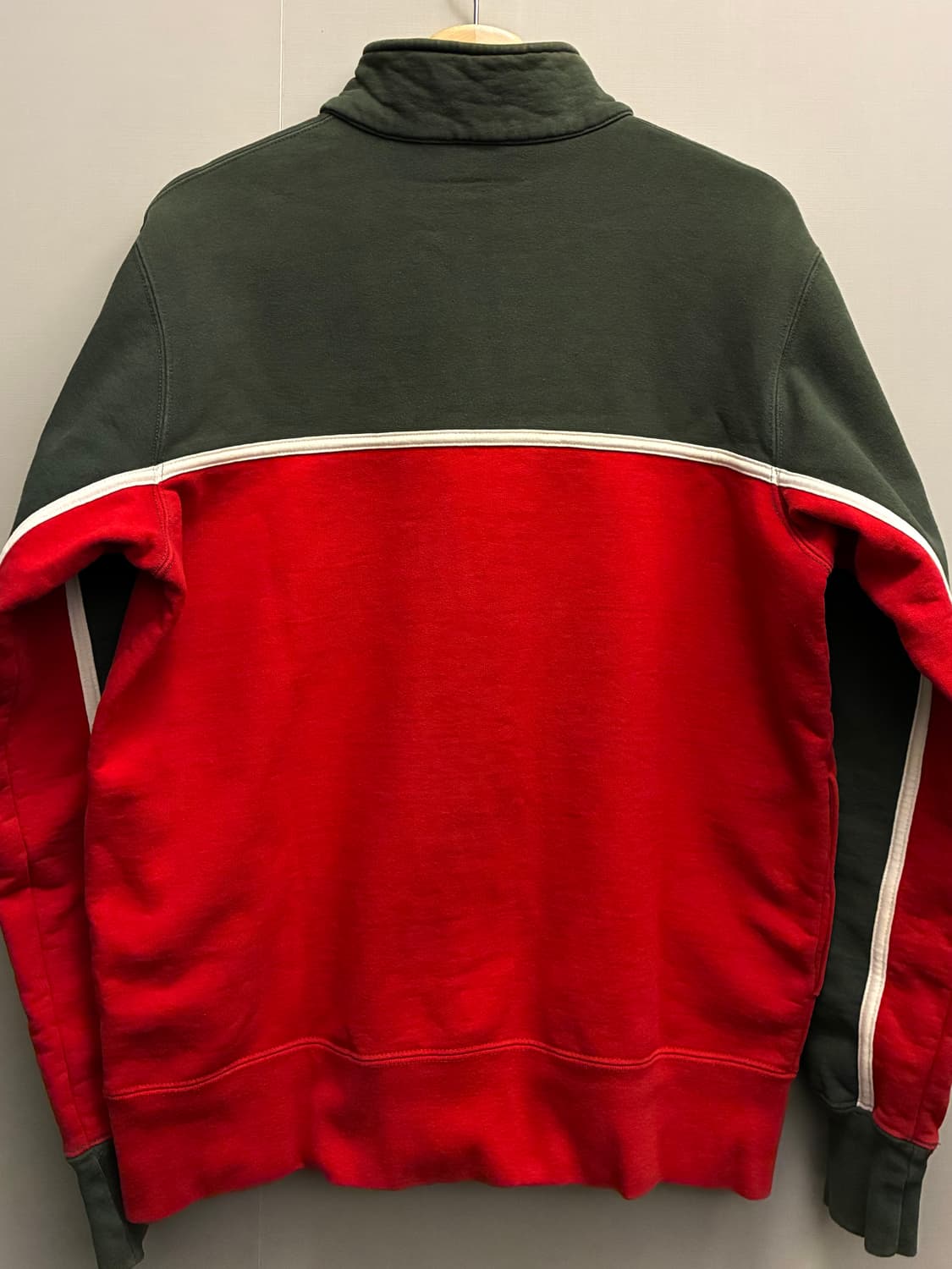 (M)Supreme 슈프림 투톤 하프집업 스웻셔츠 맨투맨 그린레드 상품이미지3