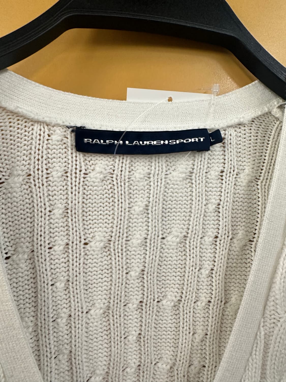 POLO 폴로 화이트 케이블니트 가디건 상품이미지3