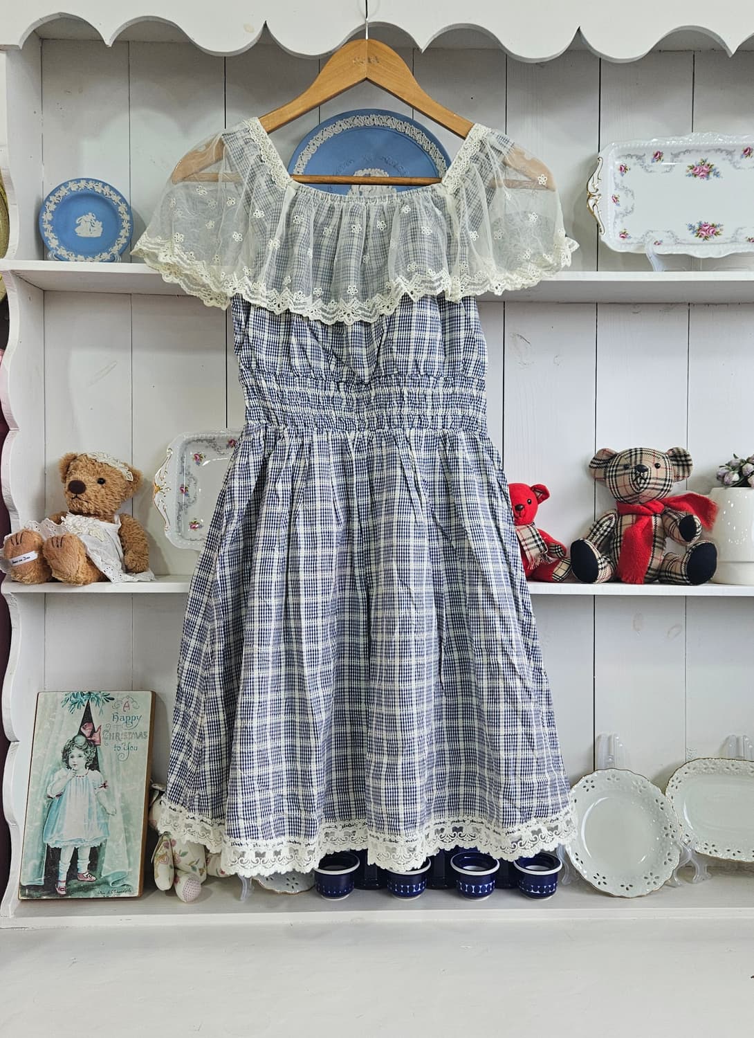 (Secret Honey) 체크 레이스 원피스 상품이미지6