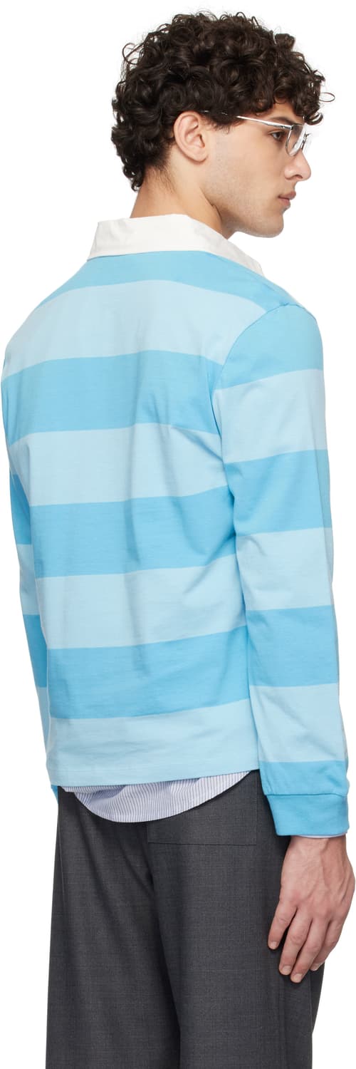 [XS,S,M]팔로마울 Susu 스트라이프 폴로 티셔츠/블루 상품이미지3