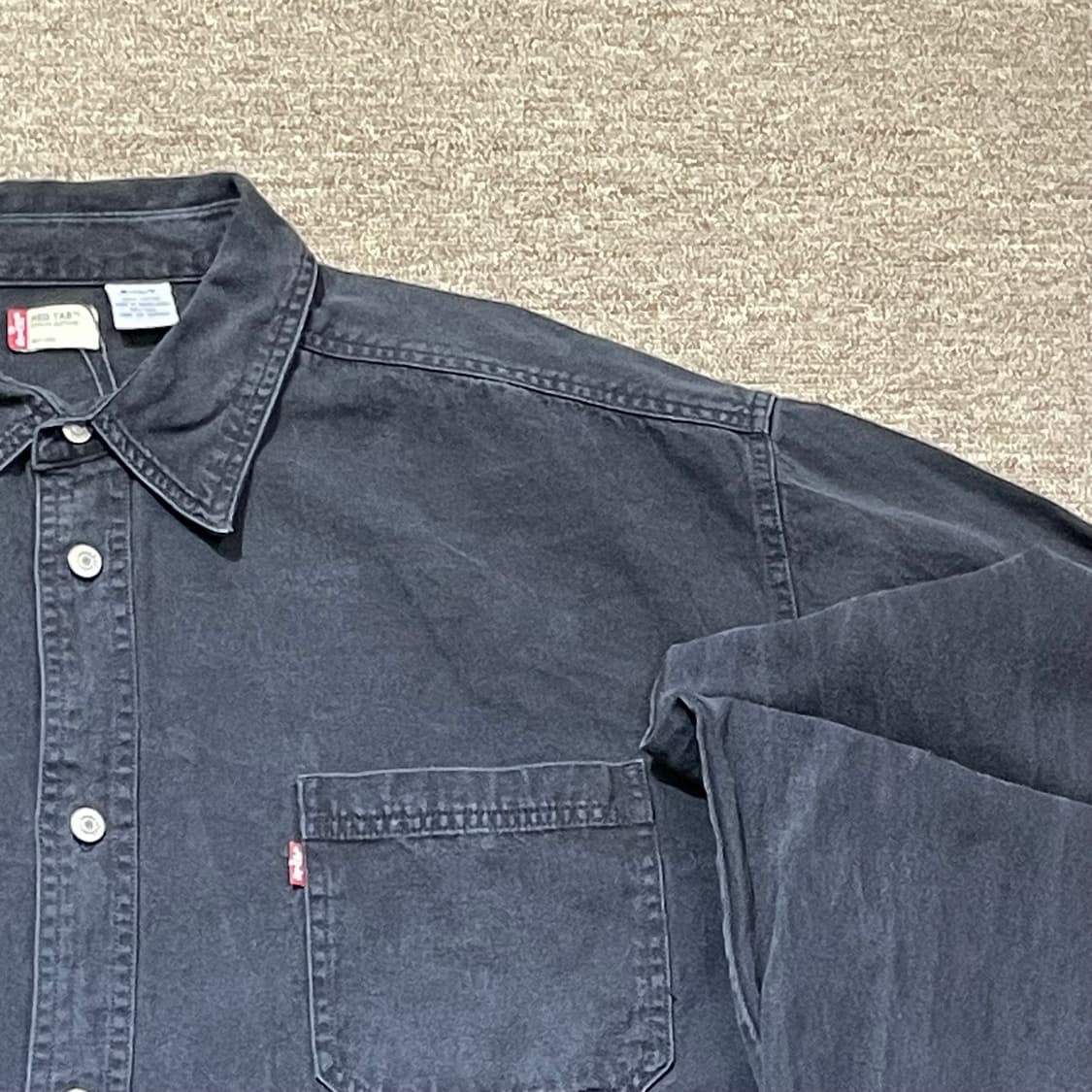 (2XL) 00s Levi's 리바이스 코튼 데님 셔츠 상품이미지2