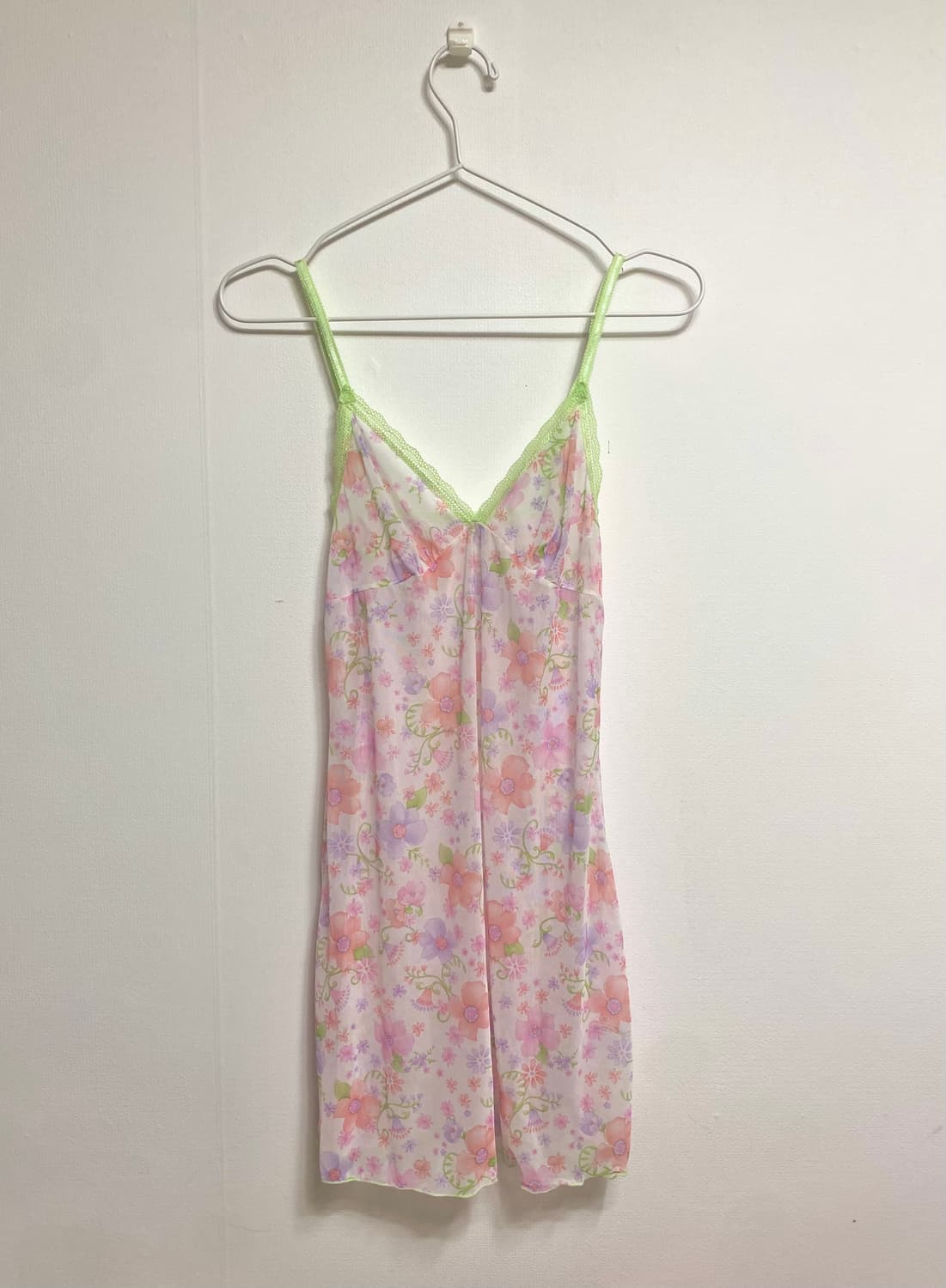 빈티지 쉬폰 키치 현아 시스루 슬리브리스 슬립원피스 빈티지 플라워 상품이미지1