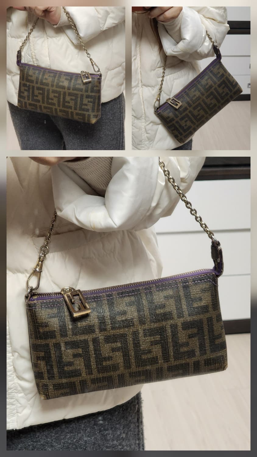 정품 펜디 FF로고 바게트 미니 체인백 상품이미지10