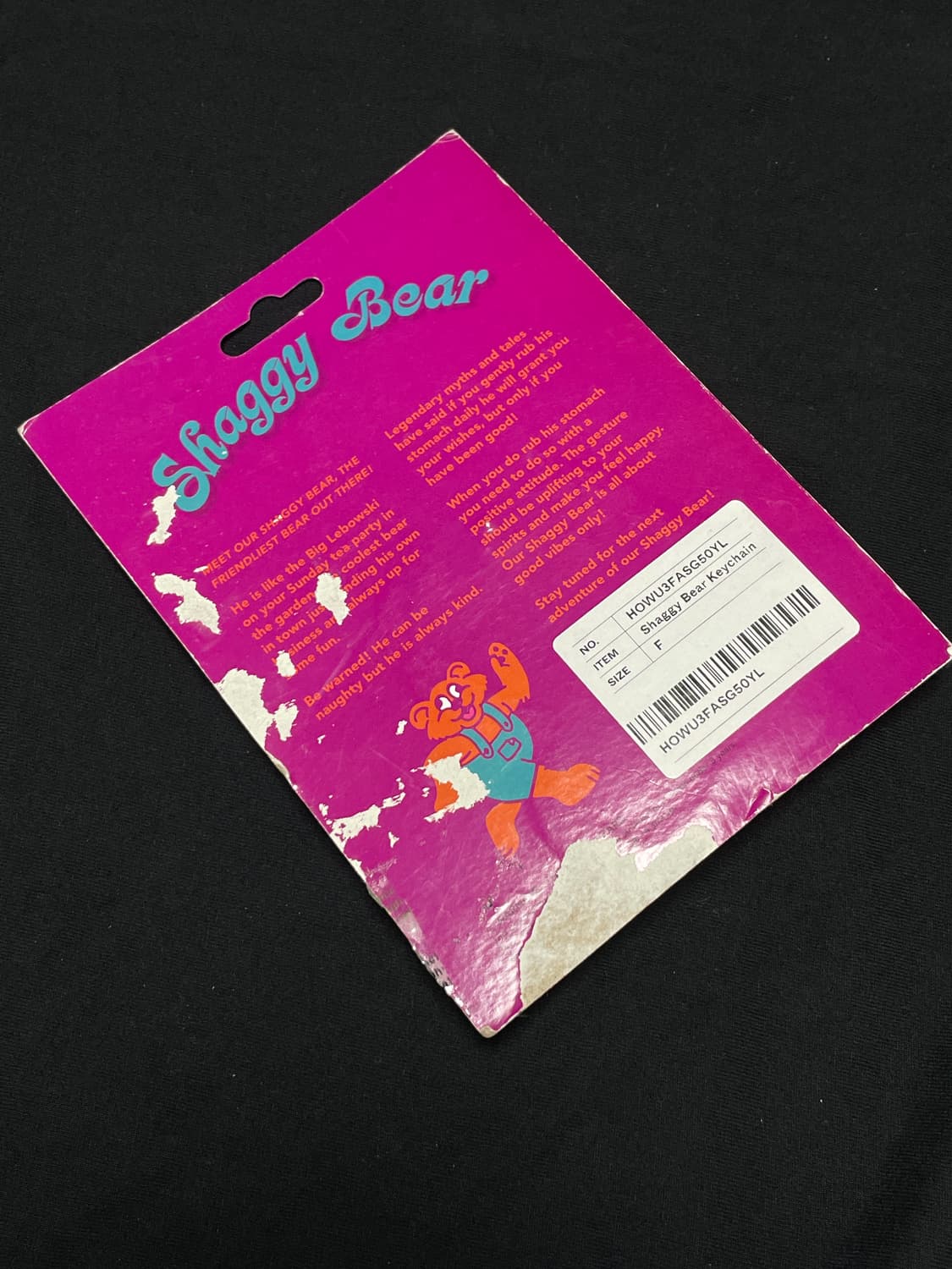 하울린 쉐기베어 Howlin Shaggy Bear 키링 키체인 키홀더 상품이미지2