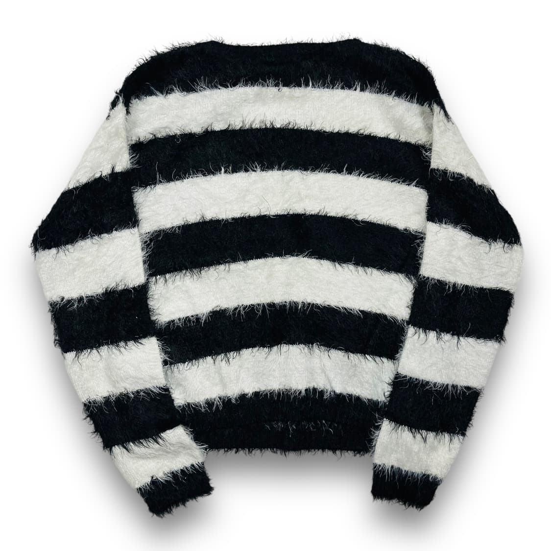 Kitty mona faux fur striped sweater 상품이미지4