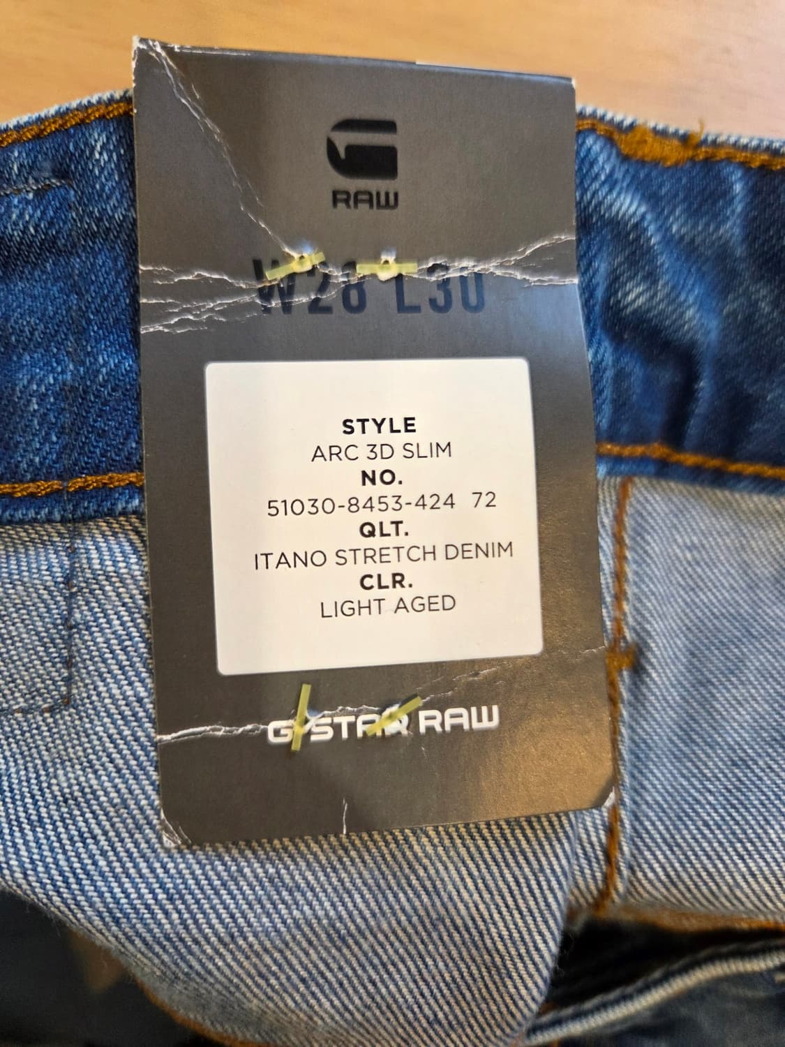 G-STAR RAW ARC 3D SLIM데님 팬츠 블루(W28/L30) 상품이미지8