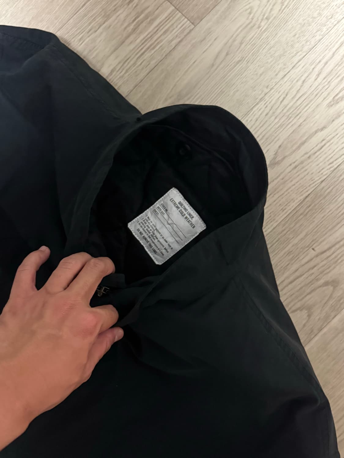 프릭스스토어 M65 모즈 코트 라이너세트 블랙 개파카 상품이미지4