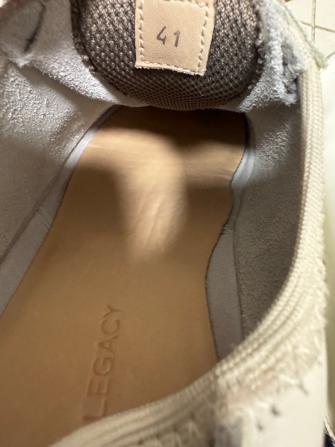 아워레가시 클로브 화이트/회색 가죽 운동화 41 상품이미지4