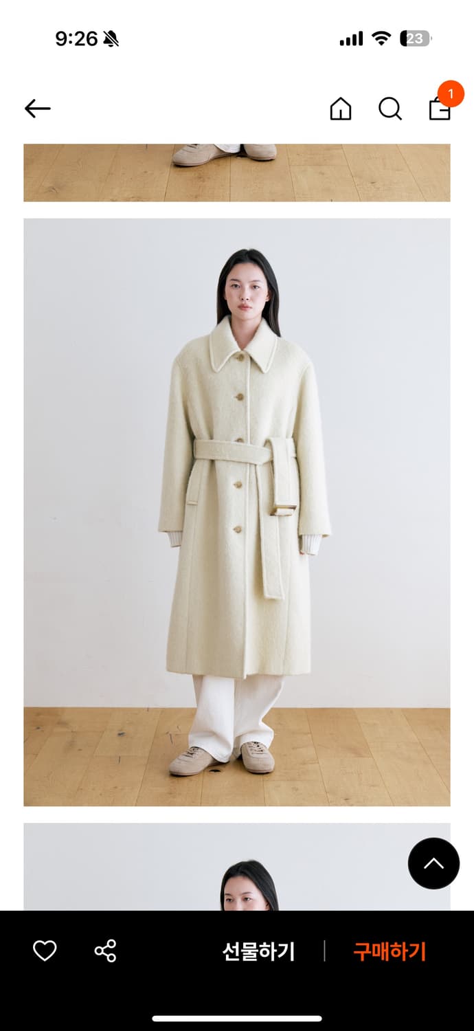 [새상품] 노티아 ALPACA BELTED LONG COAT - BUTT 상품이미지1