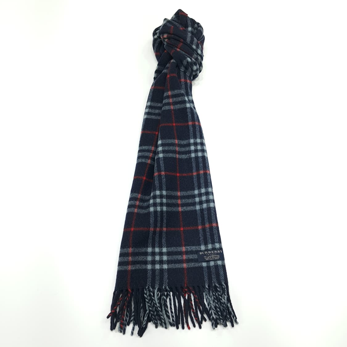 MX278 버버리 다크네이비 노바체크 램스울 목도리 머플러 상품이미지3