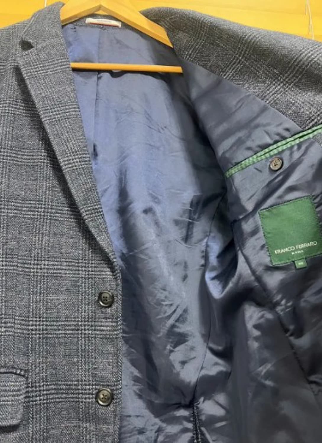 프랑코페라로 남성 네이비체크자켓 100 상품이미지4