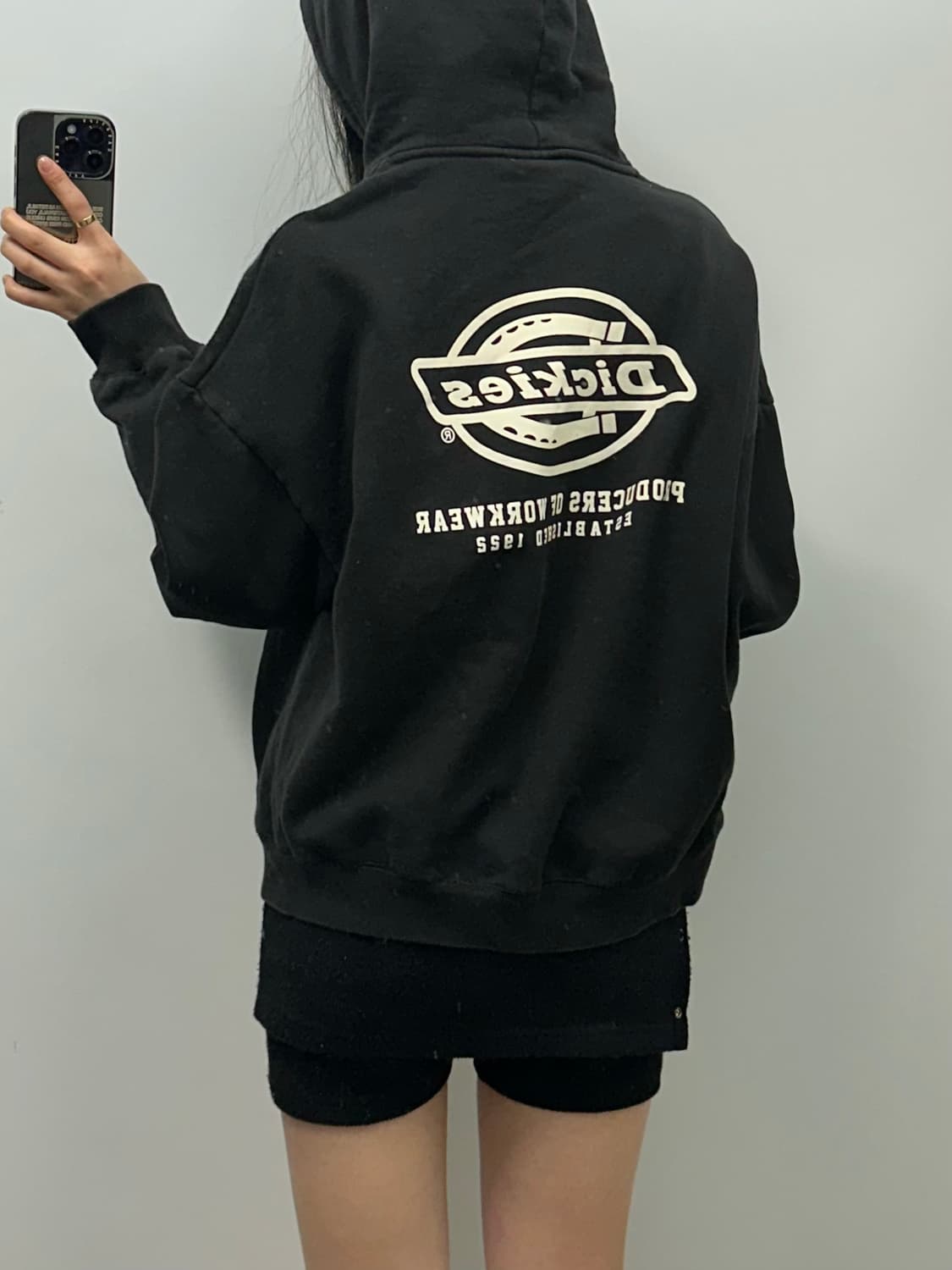 디키즈 빅로고 블랙 후드티 상품이미지1