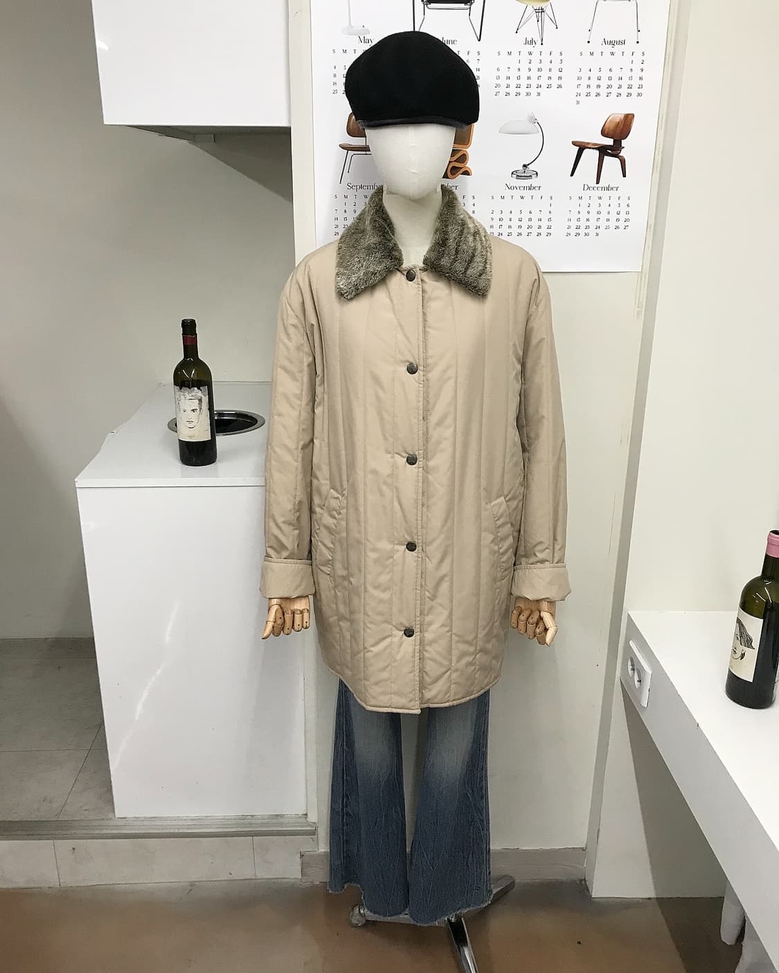 버버리 퍼 누빔 패딩 자켓 상품이미지7