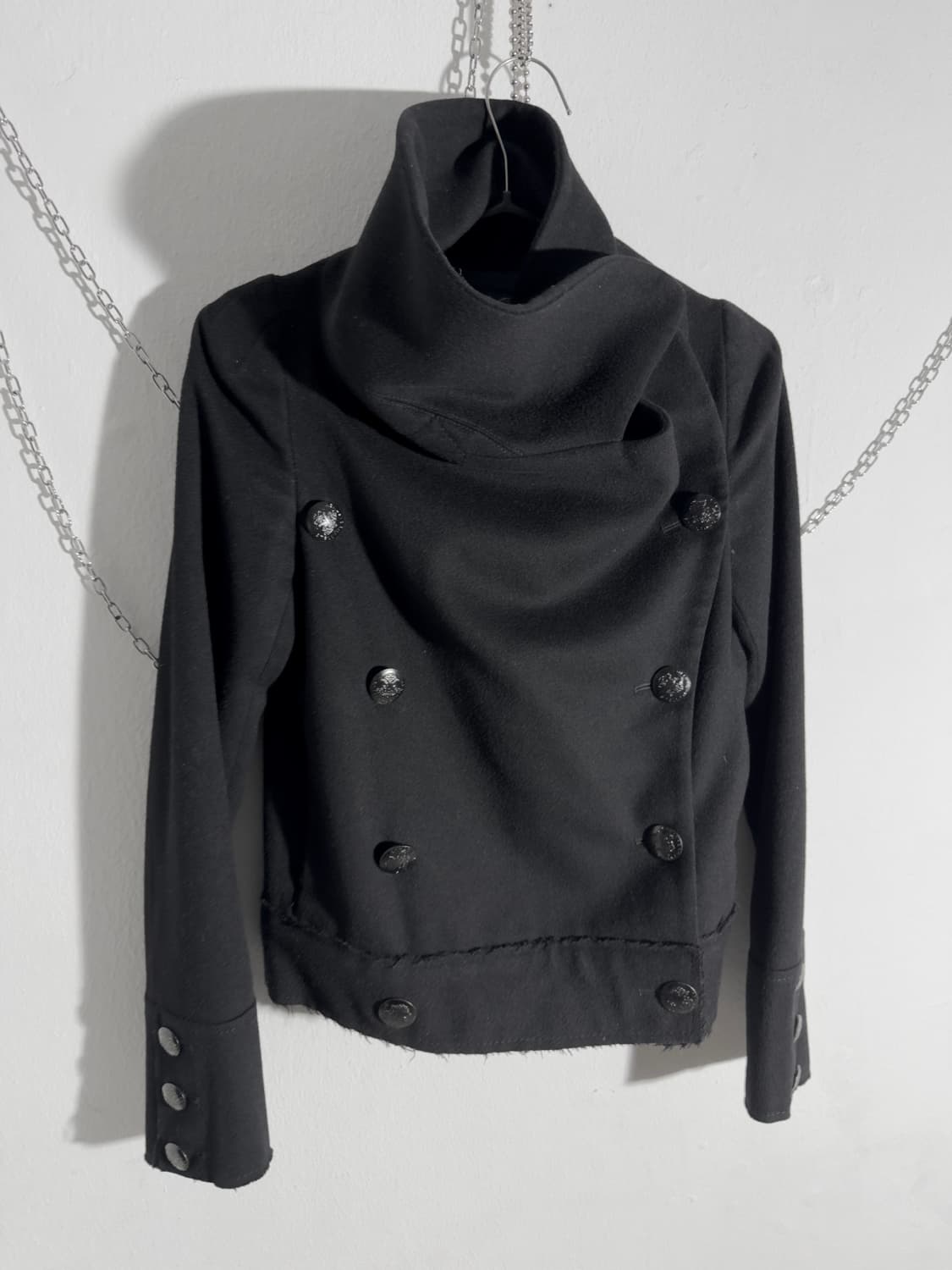 스텔라맥카트니 하이넥 드레이프 펜싱자켓 크롭코트 상품이미지2