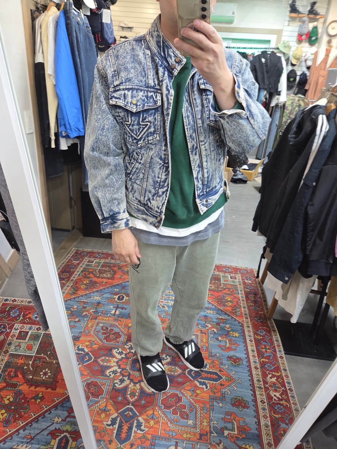 빈티지 쇼룸 돌청 빈티지워싱 데님자켓 대략 95 m 오버핏 상품이미지6