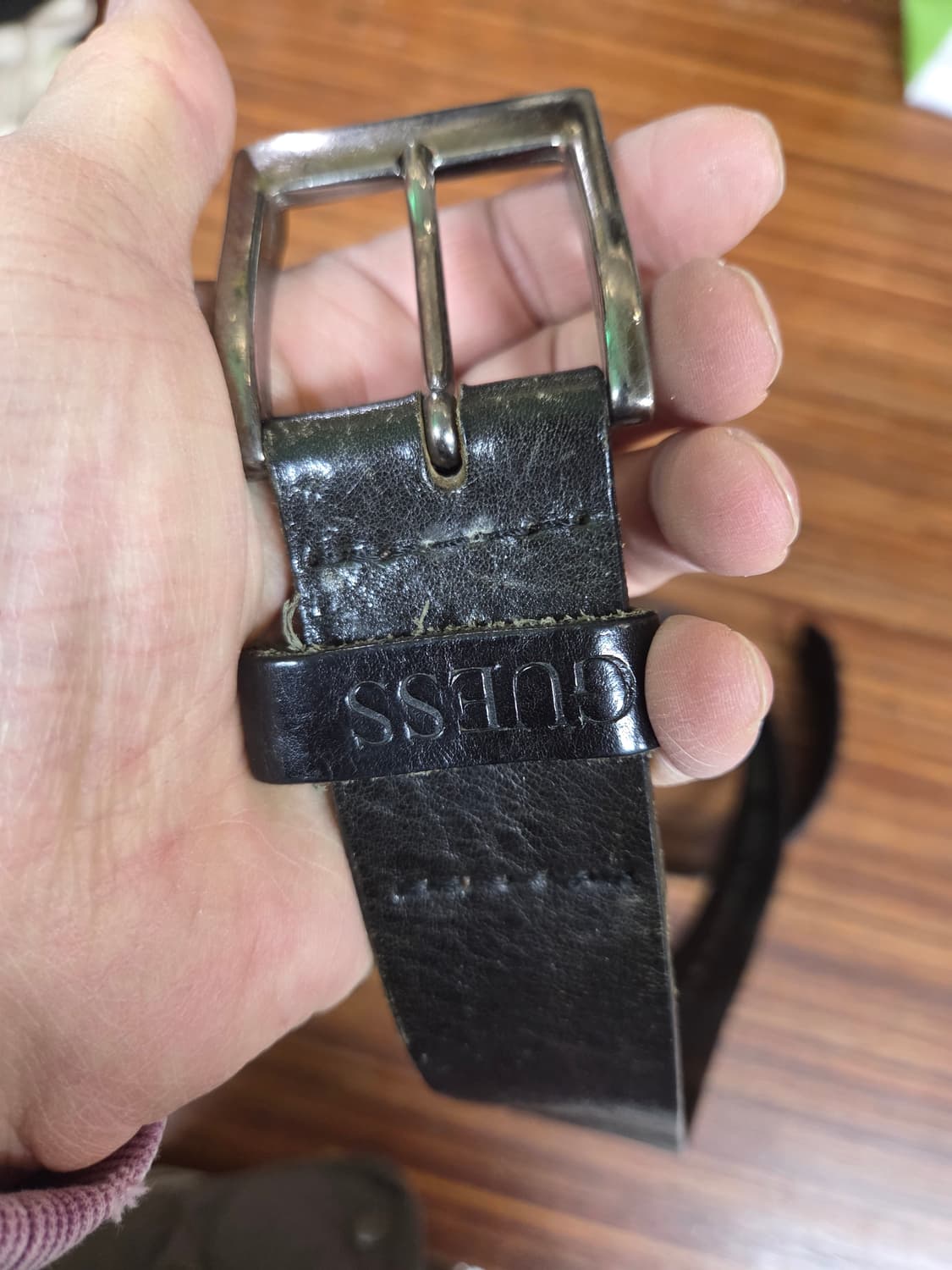 게스 빈티지 리얼가죽 벨트 103cm 상품이미지2