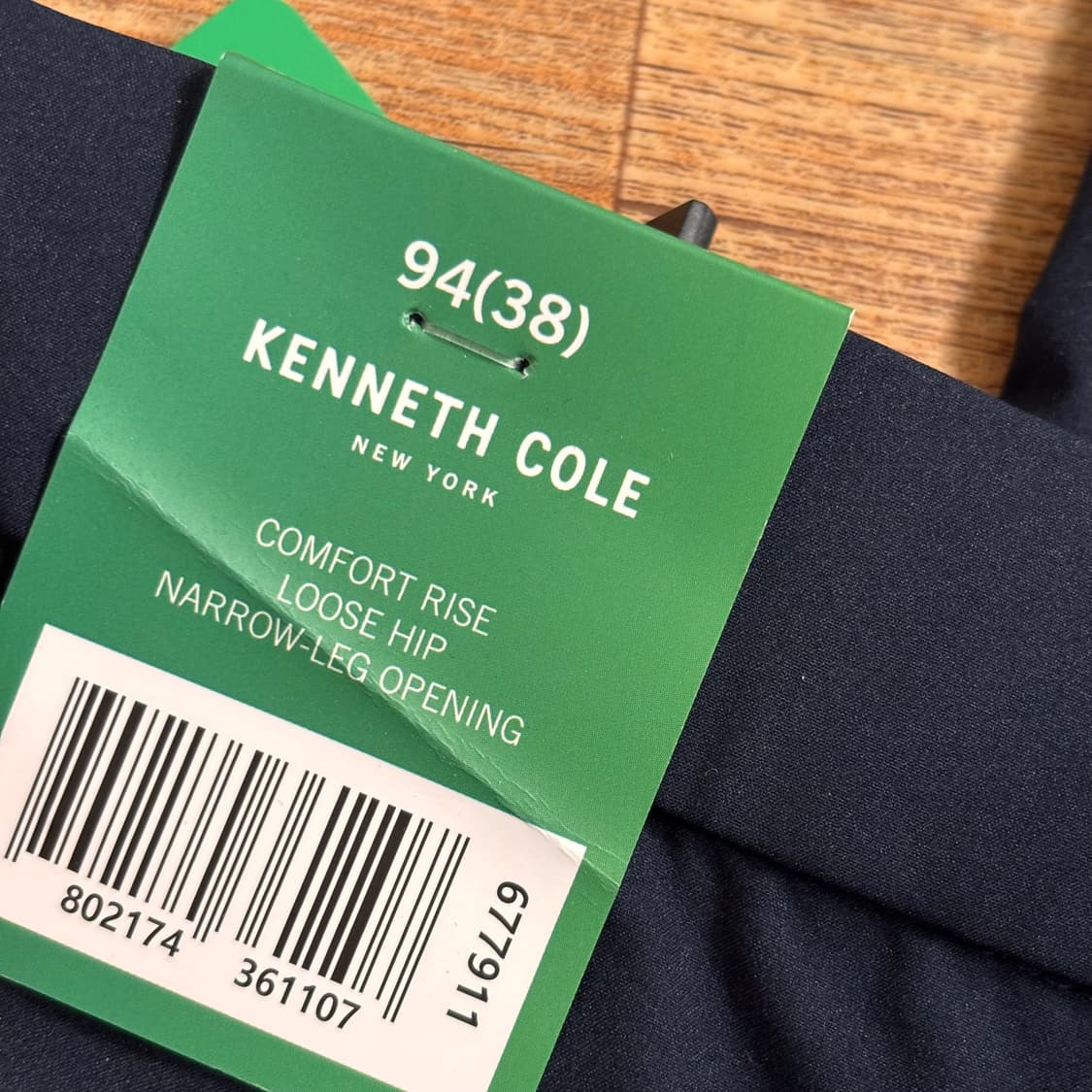 새제품 38 케네스콜 팬츠 바지 SS 네이비 스판 테이퍼드  상품이미지5