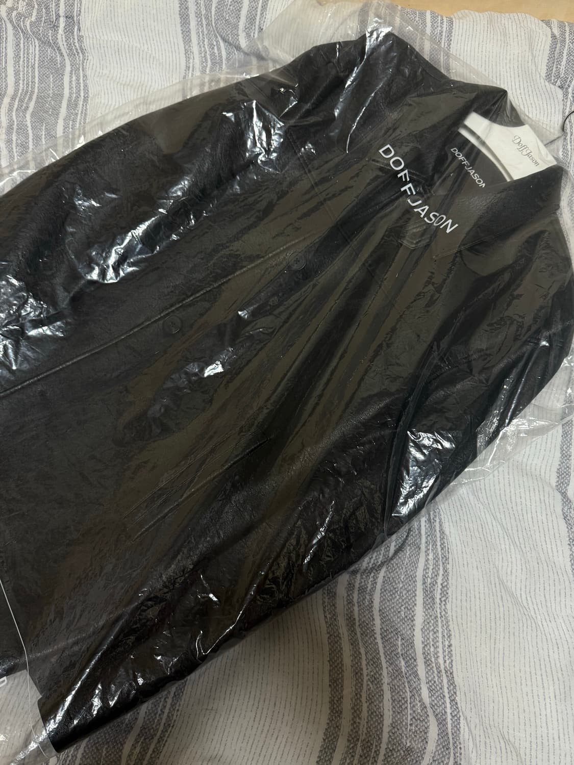 (L) 도프제이슨 크리즈 레더 클래식 카코트 블랙 상품이미지3