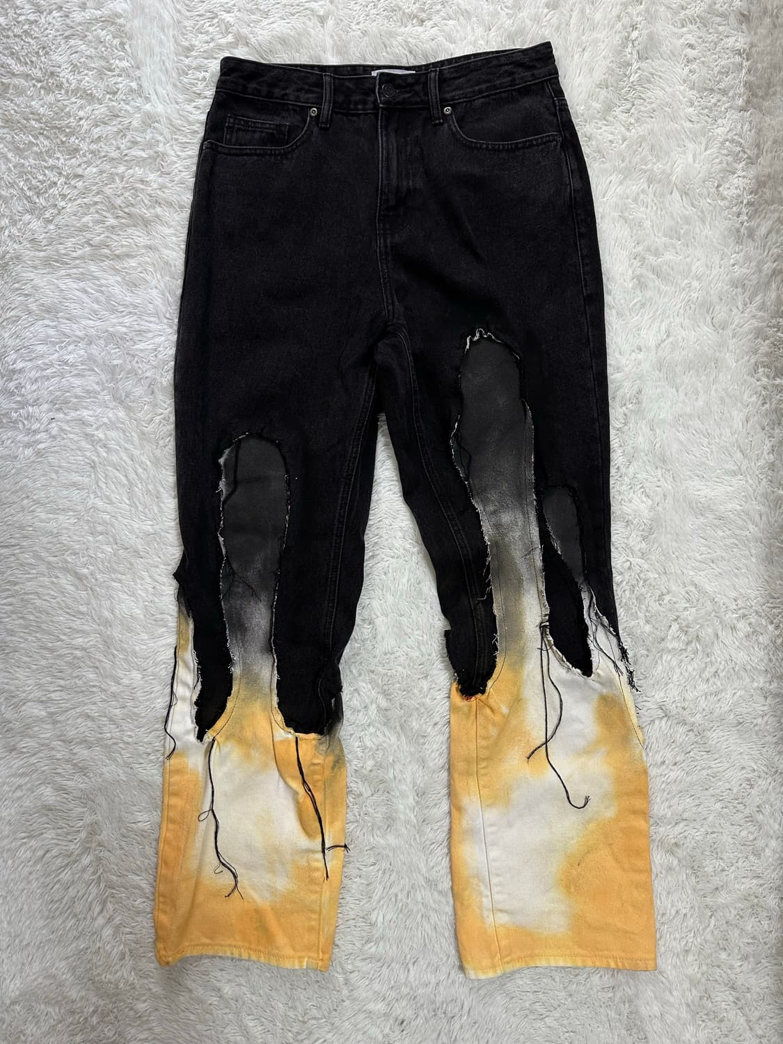 REGION 데미지 디테일 블랙 청바지 M 상품이미지1