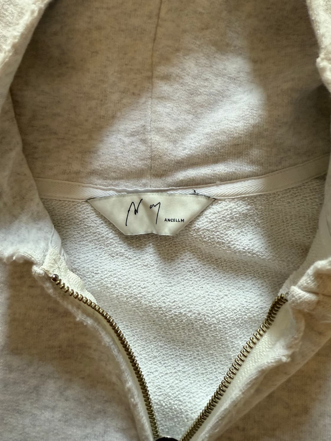 안셀름x에크루 크래시 집 후드 헤더 화이트 상품이미지2