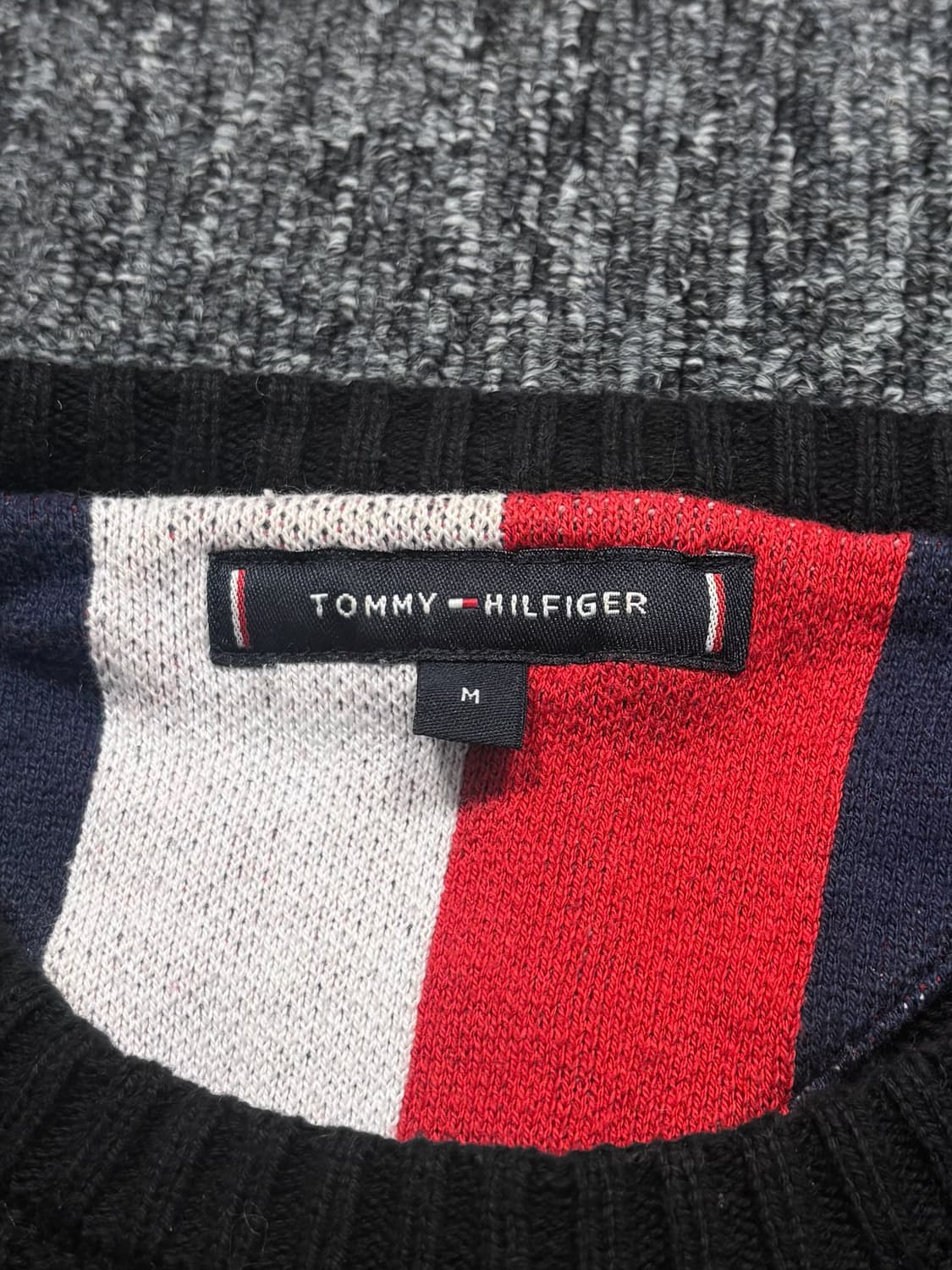 타미힐피거 블랙 코튼 꽈배기 니트 상품이미지6