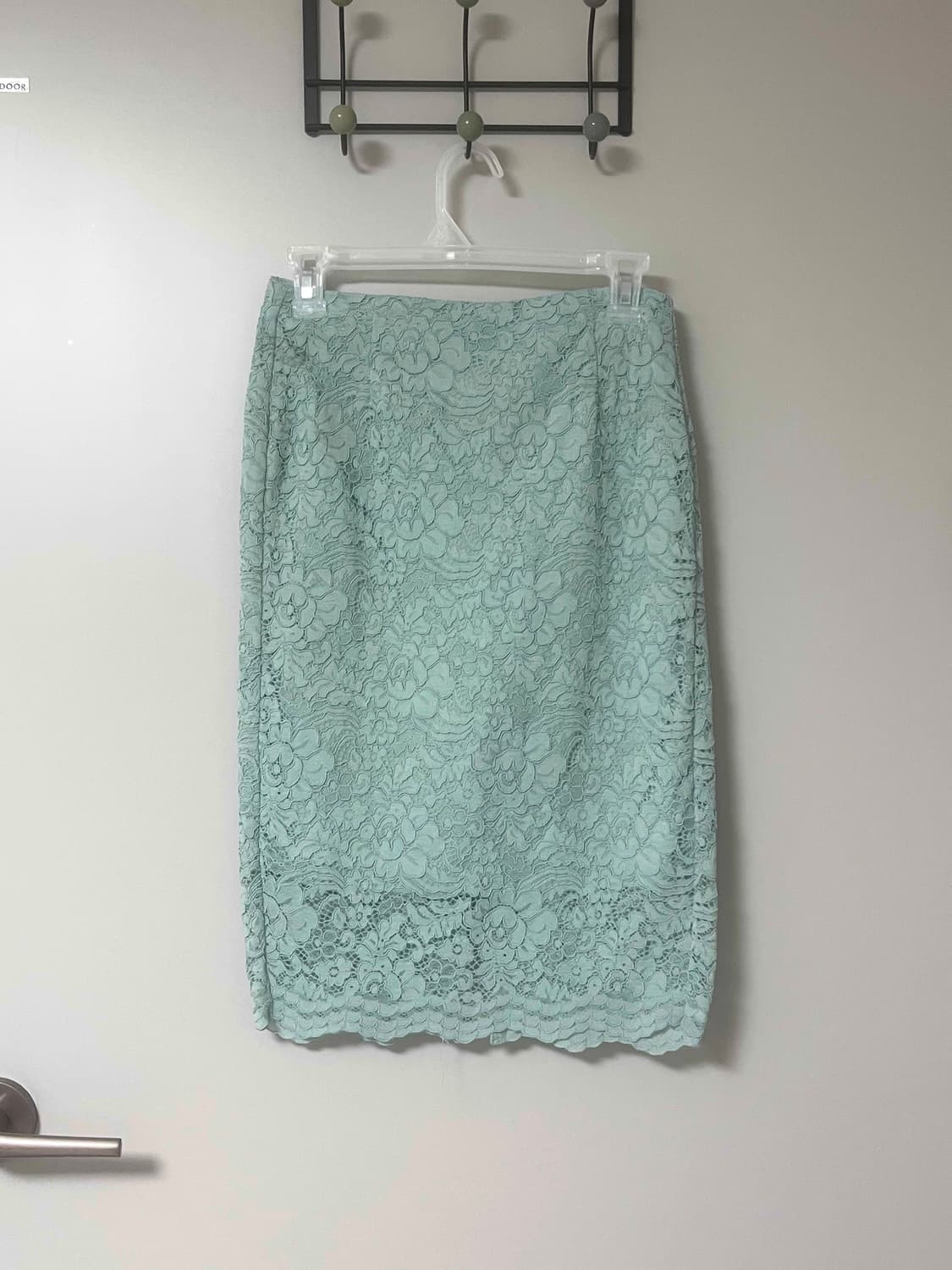 페어리 민트 레이스 미디 스커트 상품이미지1