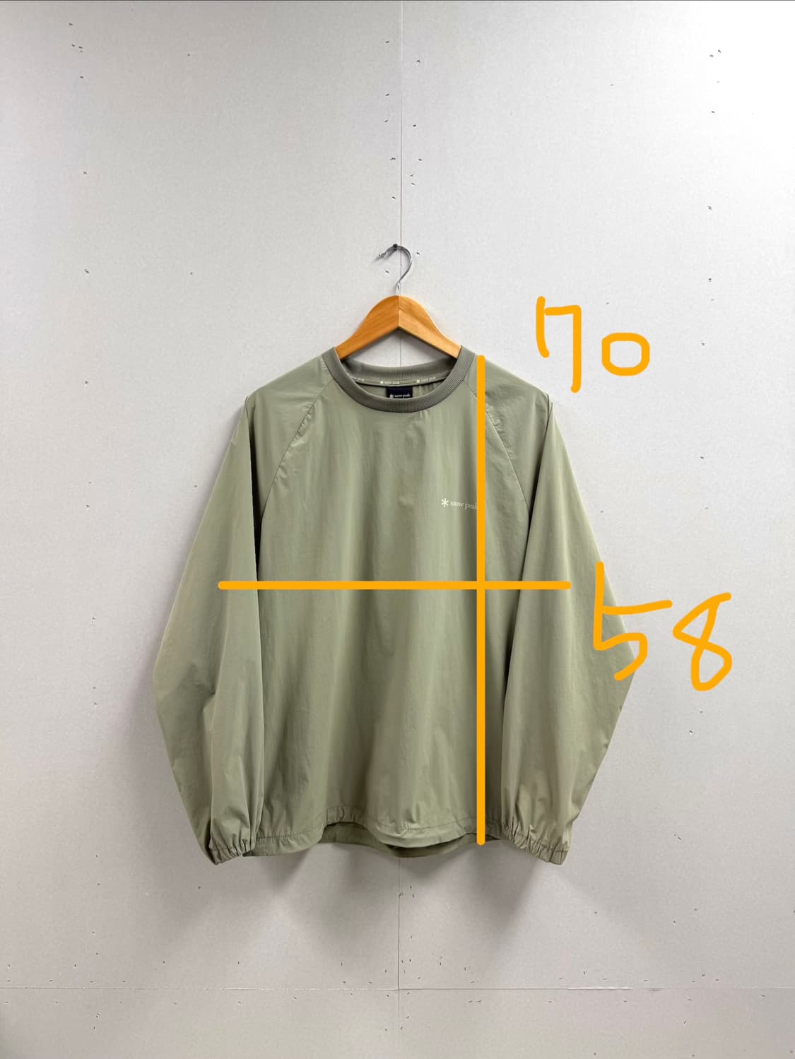 남성 95 / 스노우피크 씬테크 맨투맨 웜업 카키 상품이미지2