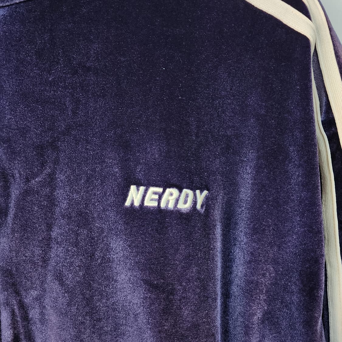 널디 벨벳 트랙 자켓 퍼플 상품이미지2