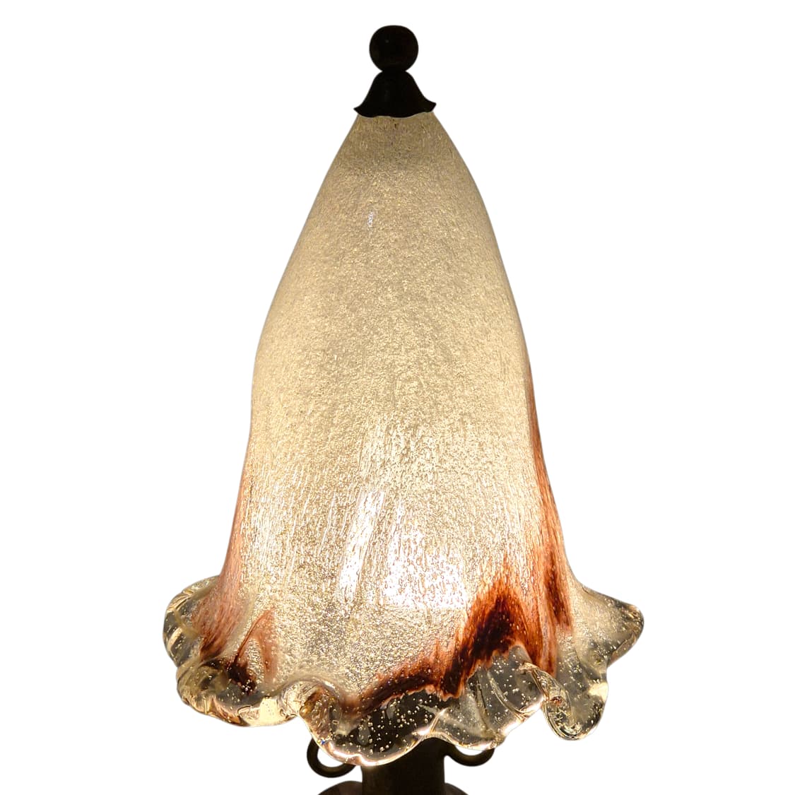 70s 레어 이와타 핸드블로운 퍼플 마블 꼬깔 램프 상품이미지2