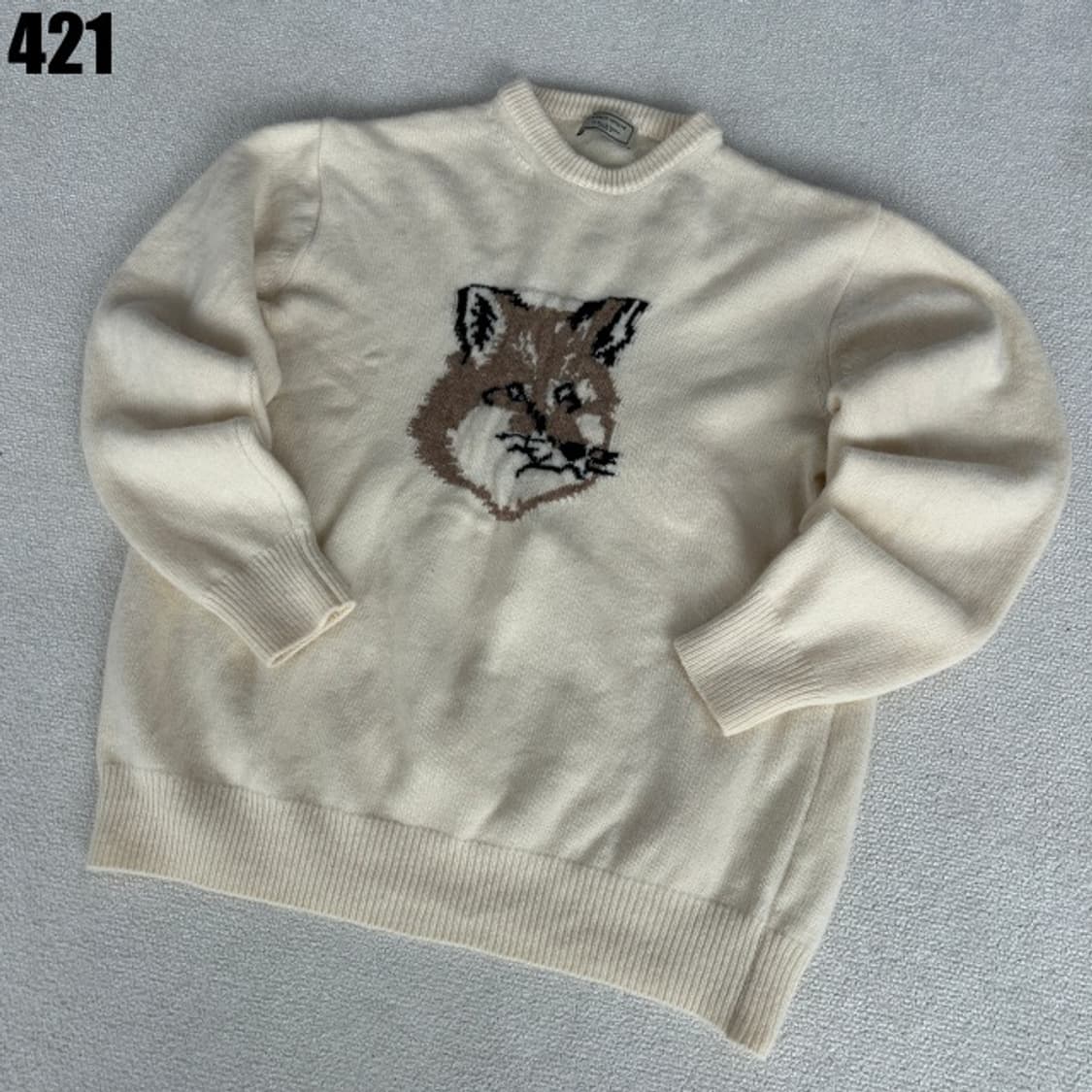 메종키츠네 아이보리 니트  상품이미지1