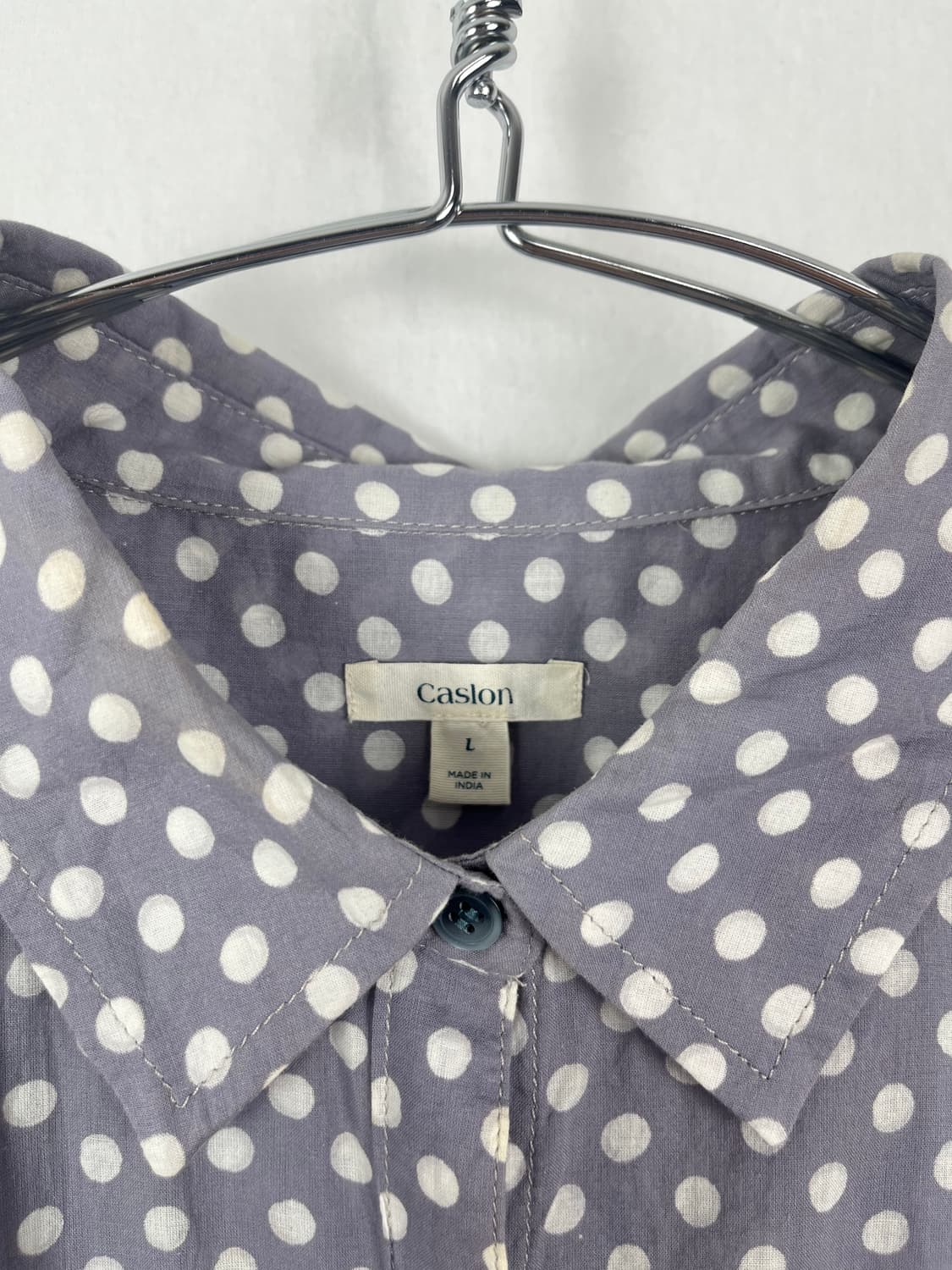 Vintage 퍼플컬러 도트 셔츠  상품이미지5