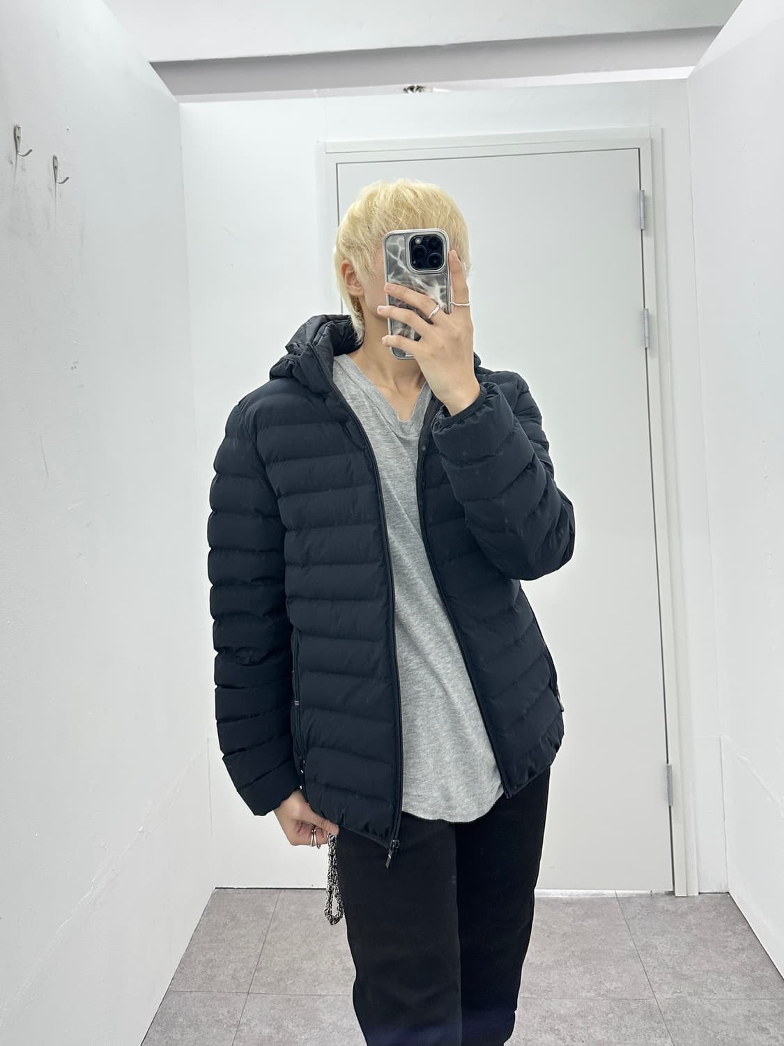 Vintage navy padded jacket 상품이미지6