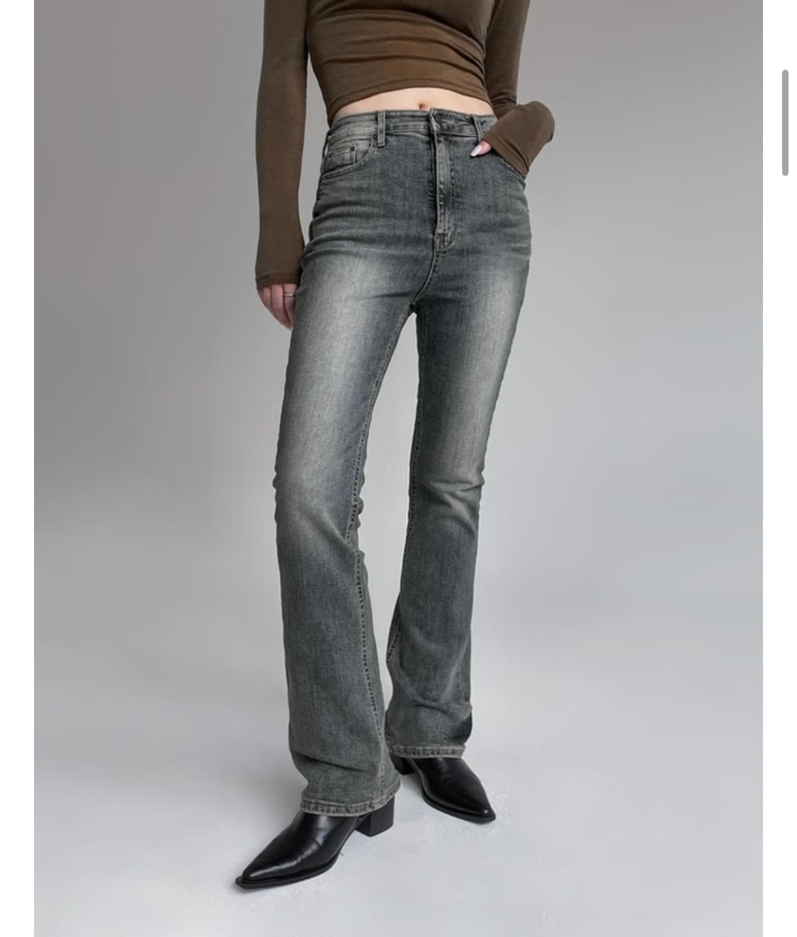 블랙업 부츠컷 바지 상품이미지1