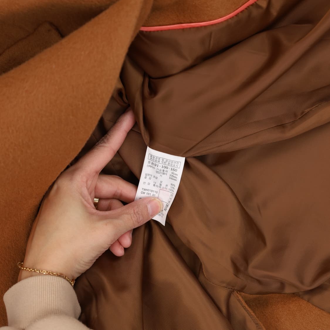 [91-100-160] TNGTW 여성 울 코트 1204HR1 상품이미지5