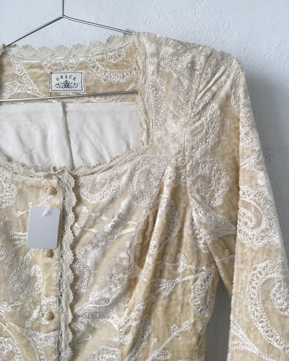 Ornament pattern velvet jacket 상품이미지5