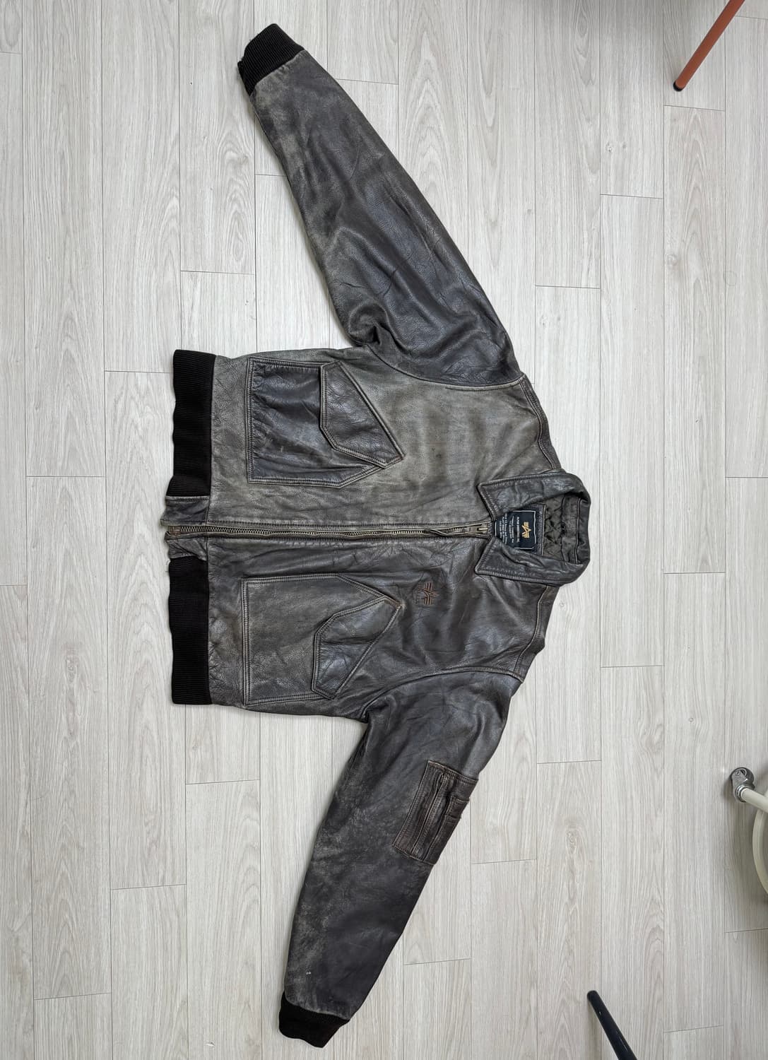 알파 인더스트리 A-2 리얼레더 자켓 (L) 상품이미지1