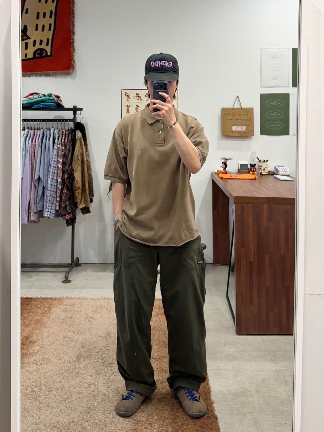 90s Polo RL 폴로 랄프로렌 컷오프 pk 반팔 티셔츠 Olive 상품이미지2