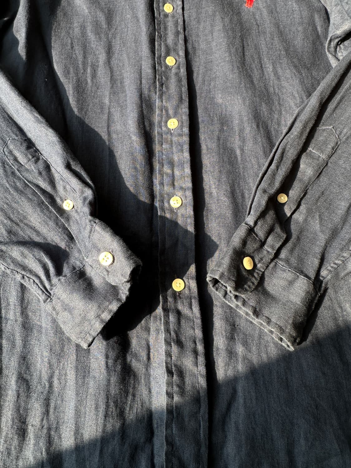 폴로 랄프로렌 네이비 린넨 셔츠 M 상품이미지4