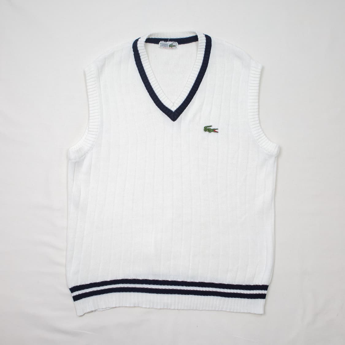 70s 라코스테 아크릴 크리켓 니트 베스트 상품이미지1